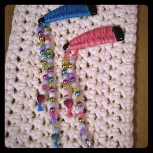 Set of Handmade Girls/Kids Beaded Barettes